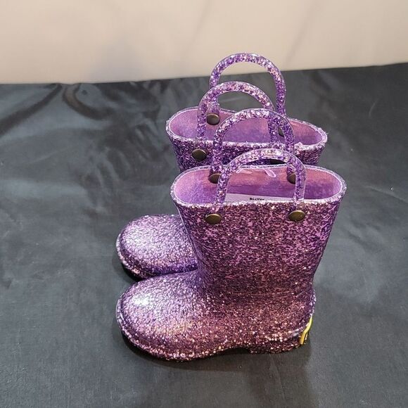 BRAND NEW CHIEF KIDS GIRL'S GLITTER PVC BOOT (Toddler/Little Kid) - Picture 4 of 16